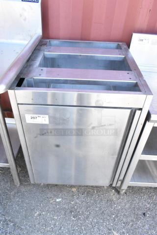 Stainless Steel Single Door Cabinet. No Countertop