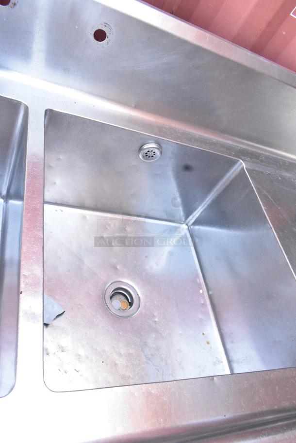 Stainless Steel 3 Bay Power Soak Sink w/ Dual Drain Boards. - Image 5 of 7