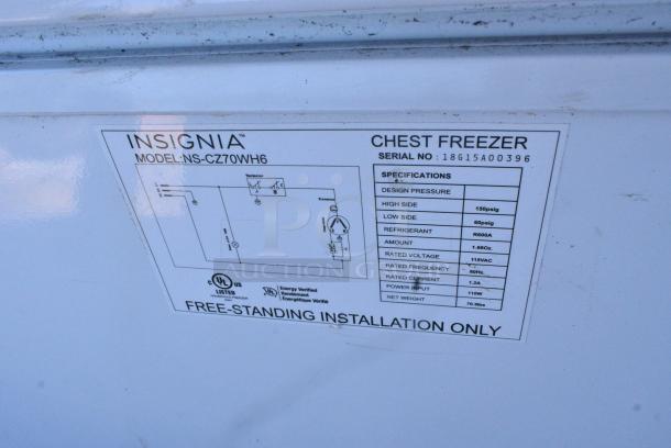 Insignia NS-CZ70WH6 Chest Freezer w/ Hinge Lid. 115 Volts, 1 Phase. - Image 5 of 5
