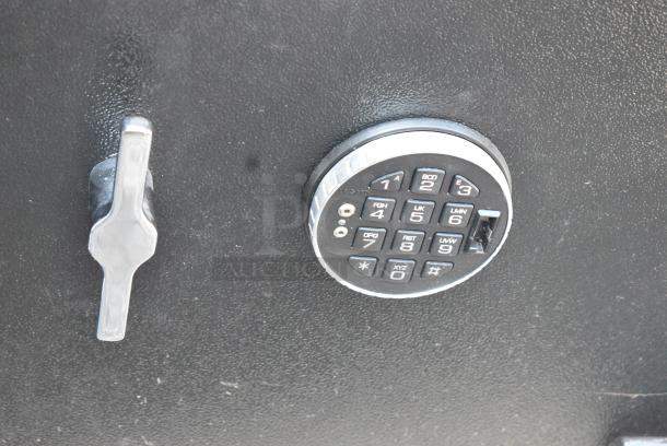 Black Metal Single Compartment Drop Safe. Does Not Have Combination - Image 3 of 4