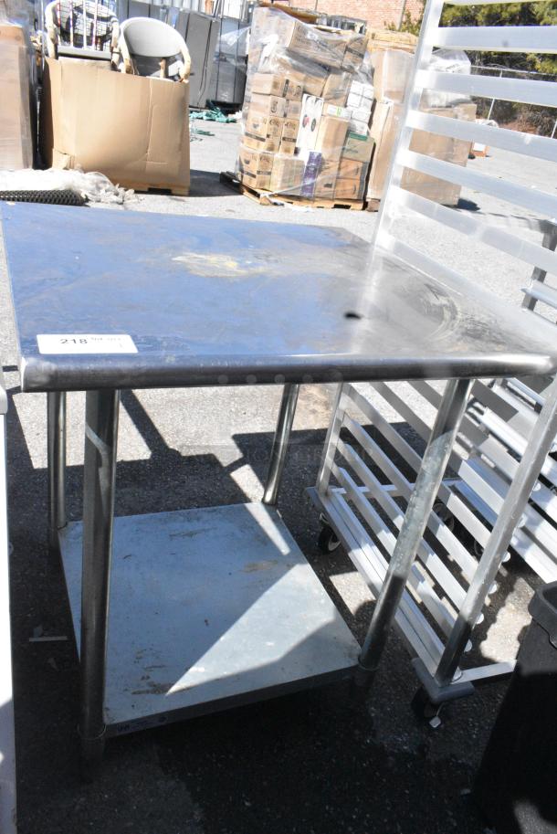 Stainless Steel Table w/ Metal Under Shelf. - Image 1 of 5