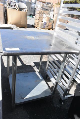 Stainless Steel Table w/ Metal Under Shelf.