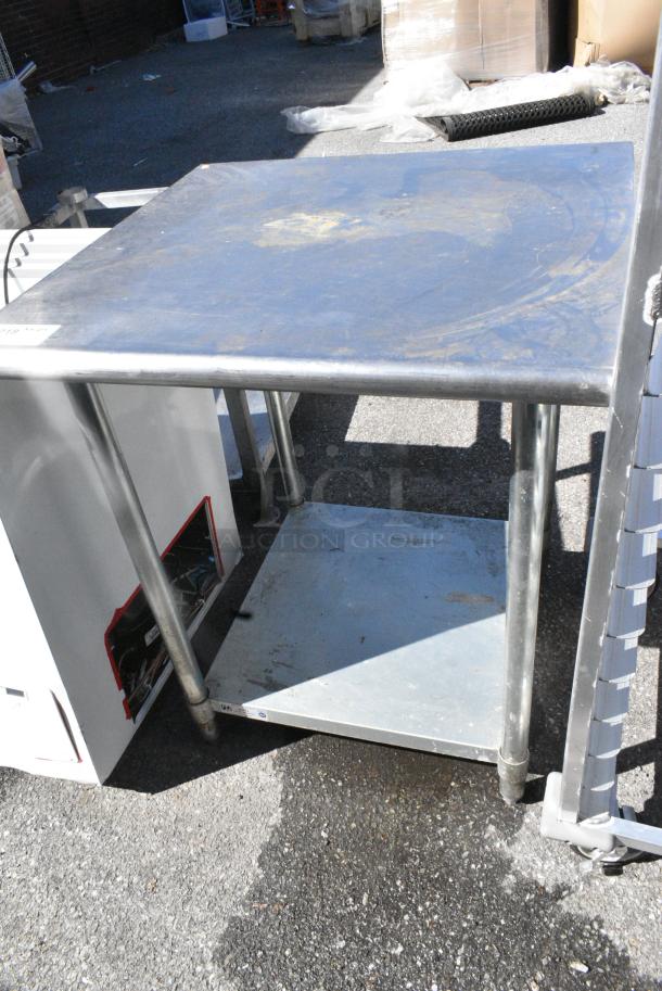 Stainless Steel Table w/ Metal Under Shelf. - Image 2 of 5