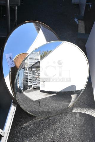2 Round Mirrors. 2 Times Your Bid!