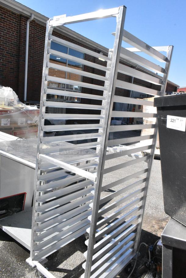 Metal Commercial Pan Transport Rack on Commercial Casters. - Image 2 of 4