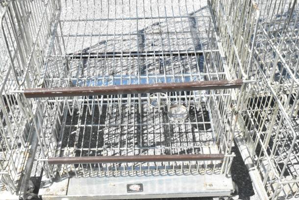 Chrome Finish 4 Tier Basket Style Shelving Unit on Commercial Casters. - Image 4 of 5
