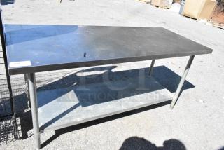 Stainless Steel Table w/ Metal Under Shelf.