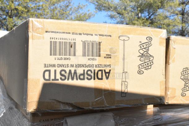 60 BRAND NEW! Boxes of Service Ideas ADISPWSTD SAN ‘N’ SERV Touchless Hand Sanitizer Floor Dispenser, White. 60 Times Your Bid! - Image 6 of 7