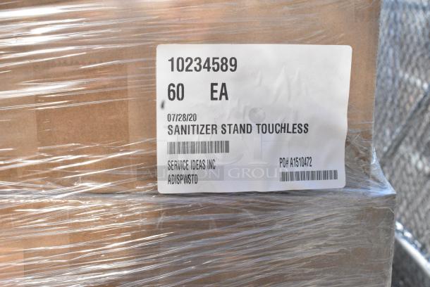 60 BRAND NEW! Boxes of Service Ideas ADISPWSTD SAN ‘N’ SERV Touchless Hand Sanitizer Floor Dispenser, White. 60 Times Your Bid! - Image 7 of 7