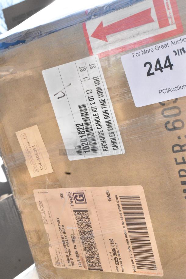 4 BRAND NEW! Boxes Including Winco 64030 Benchmark Sneeze Guard, Recharge Candle Kit, SlidingLid Ice Caddy, 10151962 Bio N Chic Plates. 4 Times Your Bid! - Image 9 of 12