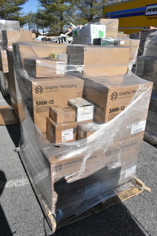 17 BRAND NEW! Boxes Including TableCraft 100121 Straws, 44CI-261 Kraft Cups, Paper Hot Cups, 10312458 Straw Paper 7-3/4" Jumbo Blue. 17 Times Your Bid! - Image 4 of 14