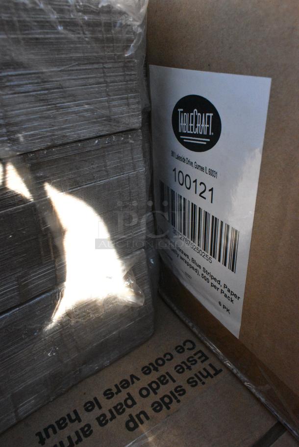 17 BRAND NEW! Boxes Including TableCraft 100121 Straws, 44CI-261 Kraft Cups, Paper Hot Cups, 10312458 Straw Paper 7-3/4" Jumbo Blue. 17 Times Your Bid! - Image 8 of 14