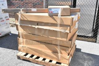 8 BRAND NEW SCRATCH AND DENT! Items Including Metro MX2448G MetroMax i Open Grid Shelf with Removable Mat 24" x 48", Metro XTR2448XEA Metromax iQ Drying Rack for Cutting Boards, Pans, and Trays 24" x 48" x 6", Metro XTR2448XE Metromax iQ Drying Rack for Cutting Boards, Pans, and Trays 24" x 48" x 6", Metro MX63UP MetroMax iQ Mobile Polymer Post, Metro 5PCBX 5" MetroMax iQ Polymer Swivel Stem Caster with Brake. 8 Times Your Bid!