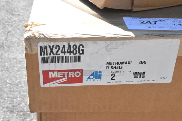 8 BRAND NEW SCRATCH AND DENT! Items Including Metro MX2448G MetroMax i Open Grid Shelf with Removable Mat 24" x 48", Metro XTR2448XEA Metromax iQ Drying Rack for Cutting Boards, Pans, and Trays 24" x 48" x 6", Metro XTR2448XE Metromax iQ Drying Rack for Cutting Boards, Pans, and Trays 24" x 48" x 6", Metro MX63UP MetroMax iQ Mobile Polymer Post, Metro 5PCBX 5" MetroMax iQ Polymer Swivel Stem Caster with Brake. 8 Times Your Bid! - Image 6 of 10