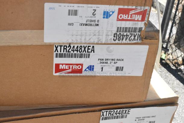 8 BRAND NEW SCRATCH AND DENT! Items Including Metro MX2448G MetroMax i Open Grid Shelf with Removable Mat 24" x 48", Metro XTR2448XEA Metromax iQ Drying Rack for Cutting Boards, Pans, and Trays 24" x 48" x 6", Metro XTR2448XE Metromax iQ Drying Rack for Cutting Boards, Pans, and Trays 24" x 48" x 6", Metro MX63UP MetroMax iQ Mobile Polymer Post, Metro 5PCBX 5" MetroMax iQ Polymer Swivel Stem Caster with Brake. 8 Times Your Bid! - Image 7 of 10