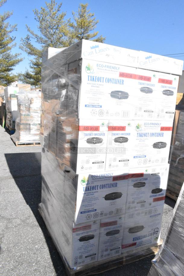 42 BRAND NEW SCRATCH AND DENT! MB-953B Take Out Containers, Steel-flex LPR4552X3G Can Liners. 42 Times Your Bid! - Image 1 of 7