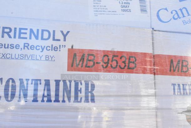 42 BRAND NEW SCRATCH AND DENT! MB-953B Take Out Containers, Steel-flex LPR4552X3G Can Liners. 42 Times Your Bid! - Image 5 of 7