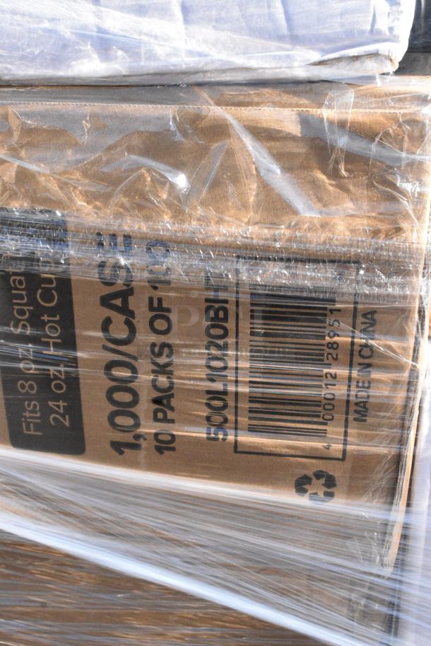34 BRAND NEW SCRATCH AND DENT! Items Including 127P400B Choice 4 oz. Black Plastic Souffle Cup / Portion Cup - 2500/Case, Dart 90HTPF3R 9" x 9" x 3" White Foam Three-Compartment Square Take Out Container with Hinged Lid - 200/Case, 500COLLAR8BR EcoChoice 8 oz. Kraft Coffee Cup Sleeve / Jacket / Clutch - 1200/Case, 966UPWIDEKFT-500 OneUp by Choice Kraft 2-Ply Wide Interfold 6 1/2" x 8 1/2" Dispenser Napkin - 6000/Case, 966TALLFLDB Choice White Tall-Fold 6" x 13" Dispenser Napkin - 8000/Case, 485UPJ7BK EcoChoice 7 3/4" Black Jumbo Unwrapped Paper Straw - 4800/Case, 500L1020BHT Choice Black Hot Paper Cup Travel Lid with Hinged Tab for 10-24 oz. Standard Cups and 8 oz. Squat Cups - 1000/Case, 127P400B Choice 4 oz. Black Plastic Souffle Cup / Portion Cup - 2500/Case, 346WKFSNSPM Choice White Medium Weight Wrapped Polypropylene Plastic Cutlery Pack with Napkin and Salt / Pepper Packets - 500/Case, 612FFL1230 Choice Foil Steam Table Pan Lid - Full Size - 50/Case, 129MCR24B T-OUT 24oz MICRO RND BLK COMBO 150. 34 Times Your Bid! - Image 13 of 21