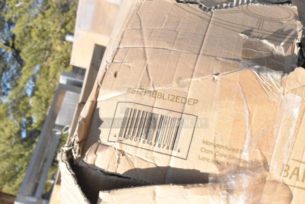 25 BRAND NEW SCRATCH AND DENT! Items Including Dart DWTG12ST ThermoGuard 12 oz. Double Wall Insulated Steam Print Paper Hot Cup, 612PIEBL12EDEP Baker's Lane 11 3/4" x 1 3/8" Extra Deep Foil Pie Pan - 500/Case, 130BKKNIFEH Choice Black Heavy Weight Polystyrene Plastic Knife - 1000/Case, Dart C25UT1 StayLock® 6 1/8" x 6 1/2" x 3 1/4" Clear Hinged Plastic 6" Square Container - 125/Pack. 25 Times Your Bid! - Image 7 of 11