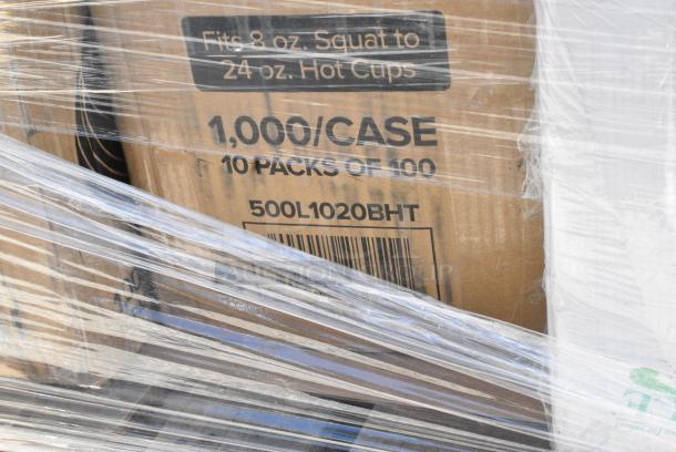 35 BRAND NEW SCRATCH AND DENT! Items Including 966UPWIDEKFT OneUp by Choice Kraft 2-Ply Wide Interfold 6 1/2" x 8 1/2" Dispenser Napkin - 6000/Case, 128HD16COMBO Choice Heavy Duty 16 oz. Microwavable Translucent Plastic Deli Container and Lid Combo Pack - 240/Case, 500TO883 Choice 8" x 8" x 3" Microwaveable 1-Compartment Black / Clear Plastic Hinged Container - 100/Case, 394365L Noble Products Powder-Free Disposable Clear Vinyl Gloves for Foodservice - Large - 1000/Case, 130TOSL5430 Choice 6 3/4" x 4 3/4" x 8 1/2" 3 Mil Clear Medium-Duty Polypropylene Soft Loop Handled Bag - 200/Case, 127RD32BULK Choice 32 oz. Customizable Microwavable Translucent Round Deli Container - 500/Case, 130LID12 Visions 12" Clear PET Plastic Round Catering Tray High Dome Lid - 25/Case, 500MF963B1C Visions 12" Clear PET Plastic Round Catering Tray High Dome Lid - 25/Case, Corrugated 8" Circles, 127P325C Choice 3.25 oz. Clear Plastic Souffle Cup / Portion Cup - 2500/Case. 35 Times Your Bid! - Image 17 of 17