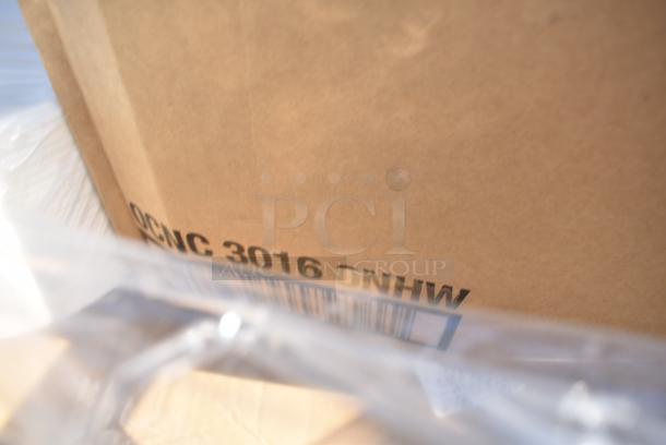 16 BRAND NEW SCRATCH AND DENT! Items Including 395RP09 EcoChoice No PFAS Added Bamboo / Bagasse Blend 9" Plate - 500/Case, Solo Ultra Clear&#8482; TD24 24 oz. Customizable Clear PET Plastic Cold Cup - 600/Case 760TD24, 164INDNATRST Wood Backrest Antique Natural for Barchair. 16 Times Your Bid! - Image 5 of 12