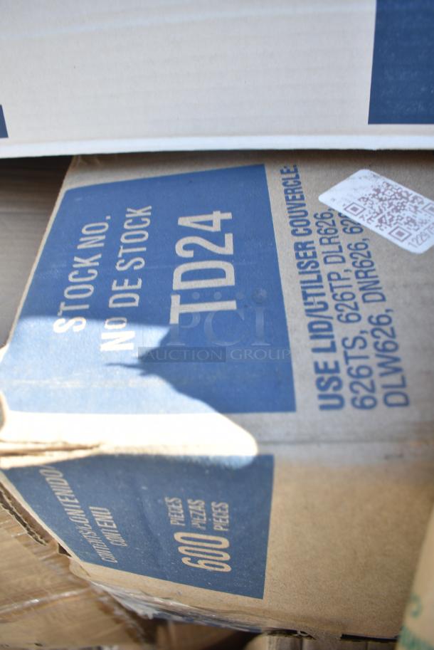 16 BRAND NEW SCRATCH AND DENT! Items Including 395RP09 EcoChoice No PFAS Added Bamboo / Bagasse Blend 9" Plate - 500/Case, Solo Ultra Clear&#8482; TD24 24 oz. Customizable Clear PET Plastic Cold Cup - 600/Case 760TD24, 164INDNATRST Wood Backrest Antique Natural for Barchair. 16 Times Your Bid! - Image 8 of 12