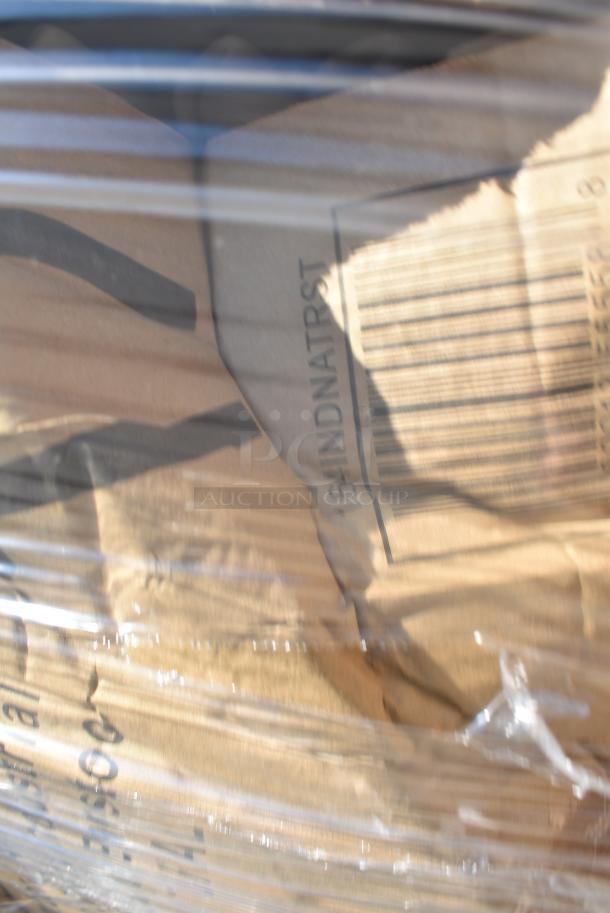 16 BRAND NEW SCRATCH AND DENT! Items Including 395RP09 EcoChoice No PFAS Added Bamboo / Bagasse Blend 9" Plate - 500/Case, Solo Ultra Clear&#8482; TD24 24 oz. Customizable Clear PET Plastic Cold Cup - 600/Case 760TD24, 164INDNATRST Wood Backrest Antique Natural for Barchair. 16 Times Your Bid! - Image 11 of 12
