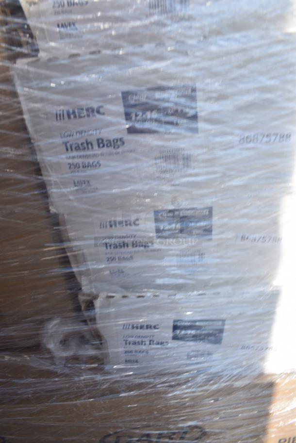 28 BRAND NEW SCRATCH AND DENT! Items Including 130WBKFORKH Choice Black Heavy Weight Wrapped Polystyrene Plastic Fork - 1000/Case, 500LFLAT Choice Clear Flat Lid with Straw Slot - 9, 12, 16, 20, and 24 oz. - 1000/Case, 130BKFKSNSPX500 Choice Black Extra Heavy Weight Wrapped Polystyrene Plastic Cutlery Pack with Napkin and Salt and Pepper Packets - 500/Case, 795KFTL50PLA EcoChoice 44-50 oz. Round Compostable PLA Take-Out Lid - 300/Case, Herc Trash Bag. 28 Times Your Bid! - Image 11 of 12