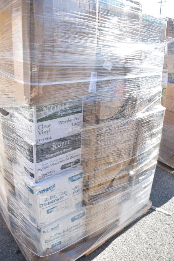 35 BRAND NEW SCRATCH AND DENT! Items Including 500CC24 Choice Clear PET Customizable Plastic Cold Cup - 24 oz. - 600/Case, 500L1020BHT Choice Black Hot Paper Cup Travel Lid with Hinged Tab for 10-24 oz. Standard Cups and 8 oz. Squat Cups - 1000/Case, 129MCR16B Choice 16 oz. Black 6 1/4" Round Microwavable Heavy Weight Container with Lid - 150/Case, 395TO991 EcoChoice 9" x 9" x 3" Compostable No PFAS Added Bamboo / Bagasse 1 Compartment Take-Out Box - 200/Case, 500L1020BHT Choice Black Hot Paper Cup Travel Lid with Hinged Tab for 10-24 oz. Standard Cups and 8 oz. Squat Cups - 1000/Case, 128HD12COMBO Choice Heavy Duty 12 oz. Microwavable Translucent Plastic Deli Container and Lid Combo Pack - 240/Case. 35 Times Your Bid! - Image 4 of 16