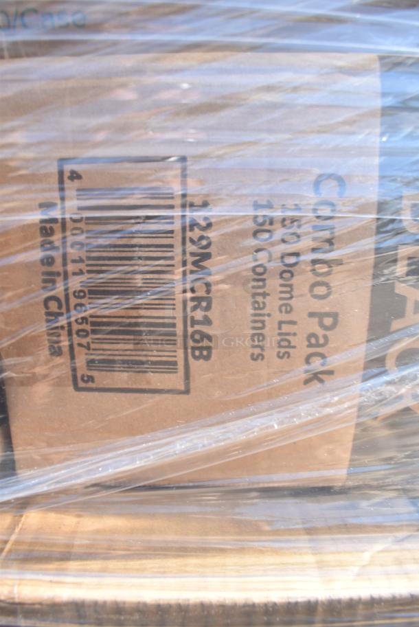 35 BRAND NEW SCRATCH AND DENT! Items Including 500CC24 Choice Clear PET Customizable Plastic Cold Cup - 24 oz. - 600/Case, 500L1020BHT Choice Black Hot Paper Cup Travel Lid with Hinged Tab for 10-24 oz. Standard Cups and 8 oz. Squat Cups - 1000/Case, 129MCR16B Choice 16 oz. Black 6 1/4" Round Microwavable Heavy Weight Container with Lid - 150/Case, 395TO991 EcoChoice 9" x 9" x 3" Compostable No PFAS Added Bamboo / Bagasse 1 Compartment Take-Out Box - 200/Case, 500L1020BHT Choice Black Hot Paper Cup Travel Lid with Hinged Tab for 10-24 oz. Standard Cups and 8 oz. Squat Cups - 1000/Case, 128HD12COMBO Choice Heavy Duty 12 oz. Microwavable Translucent Plastic Deli Container and Lid Combo Pack - 240/Case. 35 Times Your Bid! - Image 9 of 16