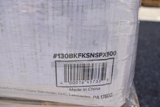 30 BRAND NEW SCRATCH AND DENT! Items Including 347RP10WHSS Visions Wave 10" White Plastic Plate - 144/Case, 130BFORKWP Choice Individually Wrapped Medium Weight Black Polypropylene Plastic Fork - 1000/Case, 500CC24HD 24 oz. Plastic Cold Cup - Designed for Use Without Lids - 600/Case, 3 130BFORK Choice Individually Wrapped Medium Weight Black Polypropylene Plastic Fork - 1000/Case, Choice Poly Gloves, 129MCR16B Choice 16 oz. Black 6 1/4" Round Microwavable Heavy Weight Container with Lid - 150/Case, Choice Deli Sheet. 30 Times Your Bid! - Image 10 of 19