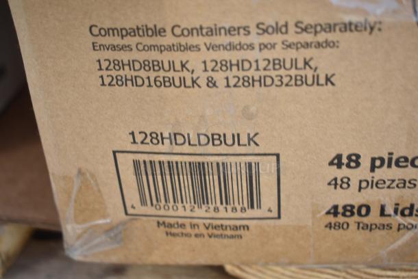 33 BRAND NEW SCRATCH AND DENT! Items Including 612558HD Choice 8" Round Heavy Weight Foil Take-Out Pan - 500/Case, 2 612FFL1230 Choice Foil Steam Table Pan Lid - Full Size - 50/Case, 128HDLDBULK Choice Heavy Duty Microwavable Translucent Plastic Deli Container Lid - 480/Case, 395TO991 Choice Heavy Duty Microwavable Translucent Plastic Deli Container Lid - 480/Case, 966TALLFLDB Choice White Tall-Fold 6" x 13" Dispenser Napkin - 8000/Case, 500LFLAT Choice Clear Flat Lid with Straw Slot - 9, 12, 16, 20, and 24 oz. - 1000/Case, 795PTOKFT8 Choice Kraft Microwavable Folded Paper #8 Take-Out Container 6" x 4 3/4" x 2 1/2" - 300/Cas. 33 Times Your Bid! - Image 7 of 15