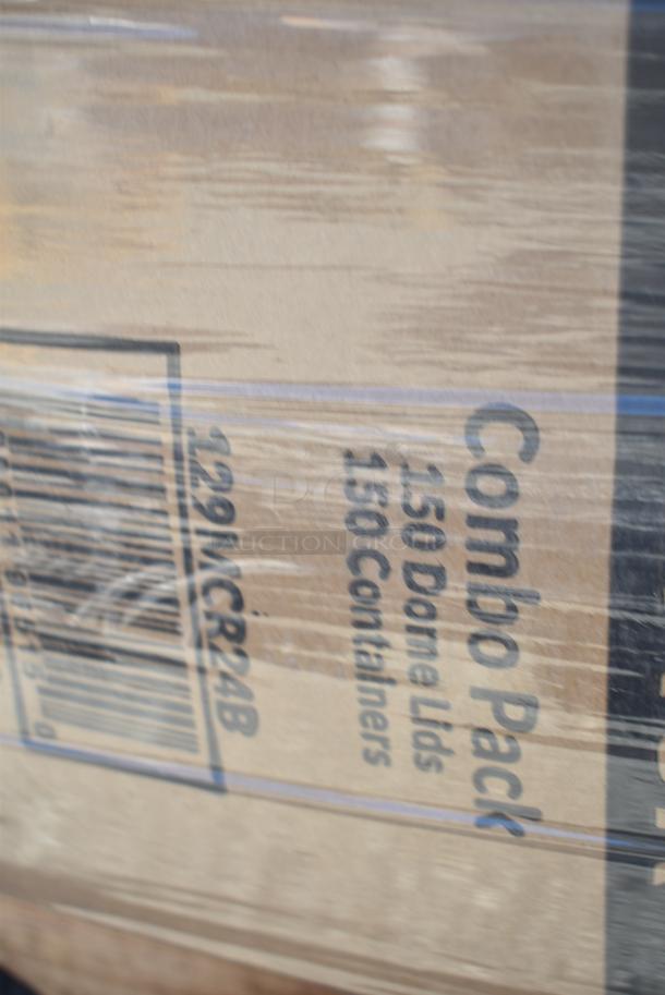 30 BRAND NEW SCRATCH AND DENT! Items Including 129MCS38B Choice 38 oz. Black Rectangular Microwavable Heavy Weight Container with Lid 8 3/4" x 6 1/4" x 2" - 150/Case, 795PTOBK3 Choice 7 3/4" x 5 1/2" x 2 1/2" Black Microwavable Folded Paper #3 Take-Out Container - 200/Case, 2 129MCR24B Choice 24 oz. Black Round Microwavable Heavy Weight Container with Lid 7 1/4" - 150/Case, 500L8B Choice 8 oz. Tall Black Hot Paper Cup Travel Lid - 1000/Case. 30 Times Your Bid! - Image 10 of 14