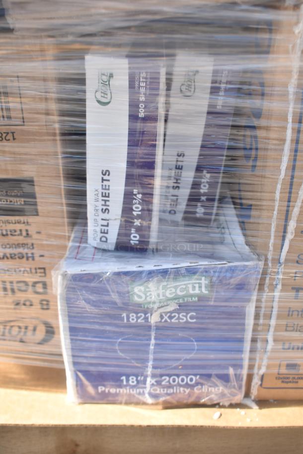 38 BRAND NEW SCRATCH AND DENT! Items Including 4 612LOB225LBC Choice 2.25 lb. Oblong Foil Take-Out Container with Board Lid - 250/Case, 347RP10BKSS Visions Wave 10" Black Plastic Plate - 144/Case, 50012CAFE Choice 12 oz. Café Print Poly Paper Hot Cup - 1000/Case, Dinnerware Set, 50012W CUP 12oz PAP HOT WHITE 1M LID 500L1020B/W, 612FS7800 Choice Full Size Foil Steam Table Pan Medium 2 3/16" Depth - 50/Case, 129MCR32B Choice 32 oz. Black Round Microwavable Heavy Weight Container with Lid 7 1/4" - 150/Case, 128HD8COMBO Choice Heavy Duty 8 oz. Microwavable Translucent Plastic Deli Container and Lid Combo Pack - 240/Case, 500MF883W3C Choice 8" x 8" 3-Compartment Microwaveable White Mineral-Filled Plastic Hinged Take-Out Container - 150/Case, 347RP10WHSLV Visions 10" White Plastic Plate with Silver Lattice Design - 120/Case. 38 Times Your Bid! - Image 19 of 20