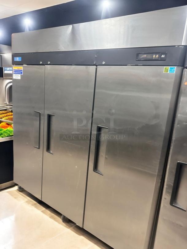 Excellent Condition Turbo Air M3R72-3 Three-Door Reach-In Refrigerator – Tested & Working! - Image 1 of 5