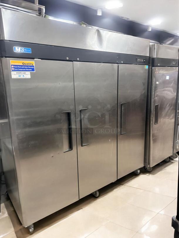 Excellent Condition Turbo Air M3R72-3 Three-Door Reach-In Refrigerator – Tested & Working! - Image 3 of 5