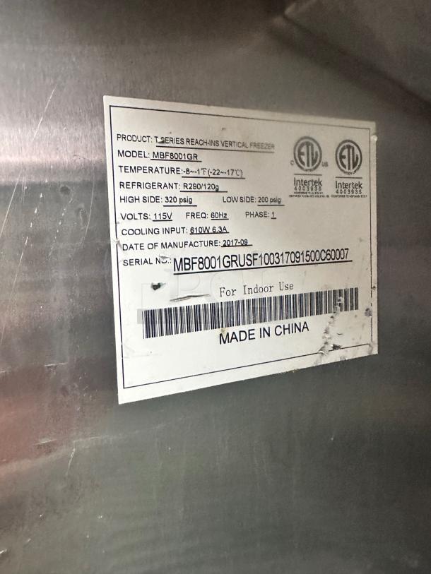 Excellent Condition Commercial Stainless Steel Reach-In Freezer – Tested & Working! - Image 6 of 6