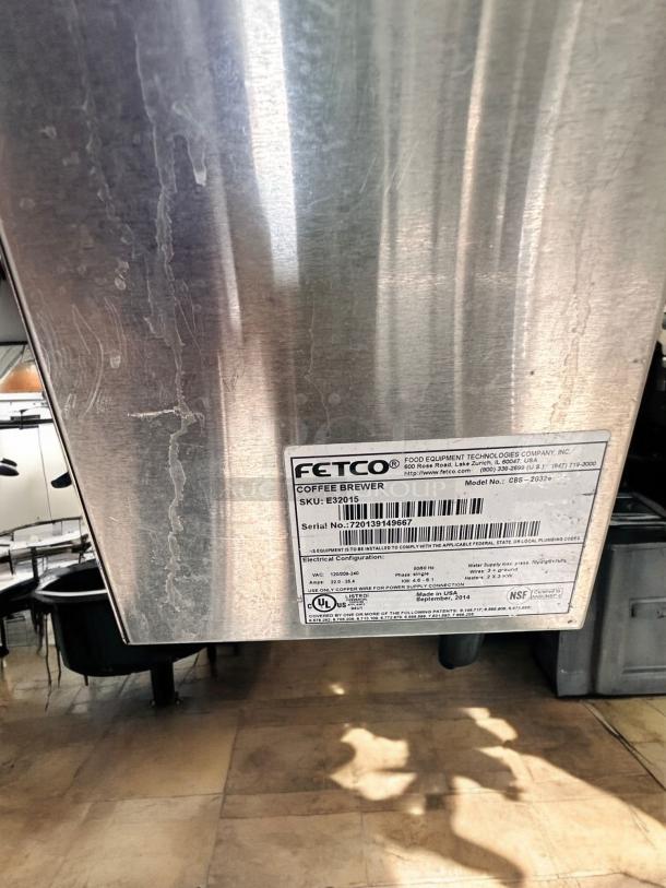 Excellent Condition FETCO CBS-2032E Commercial Coffee Brewer – Tested & Working! - Image 4 of 8