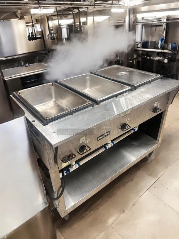 Excellent Condition Commercial Stainless Steel 3-Well Steam Table – Tested & Working! - Image 2 of 4