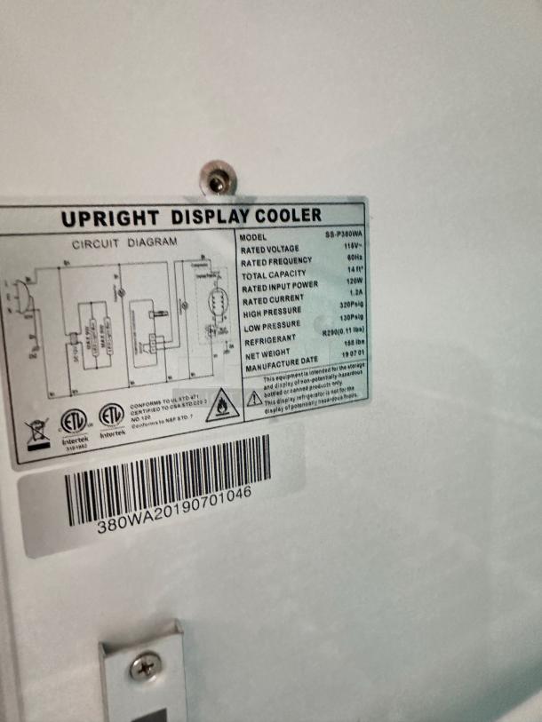 Excellent Condition Upright Display Cooler – Tested & Working! - Image 6 of 6