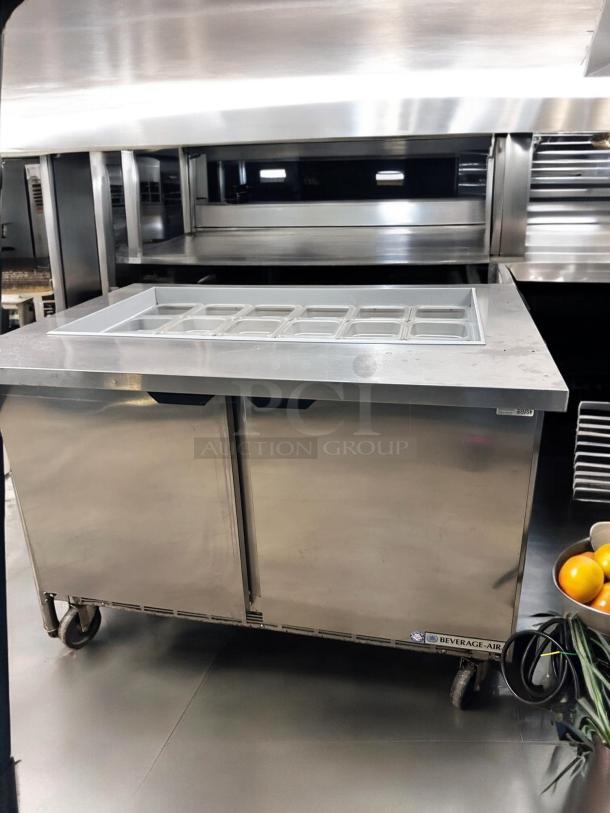 Excellent Condition Beverage-Air SPE48-18M Refrigerated Prep Table – Tested & Working! - Image 2 of 5
