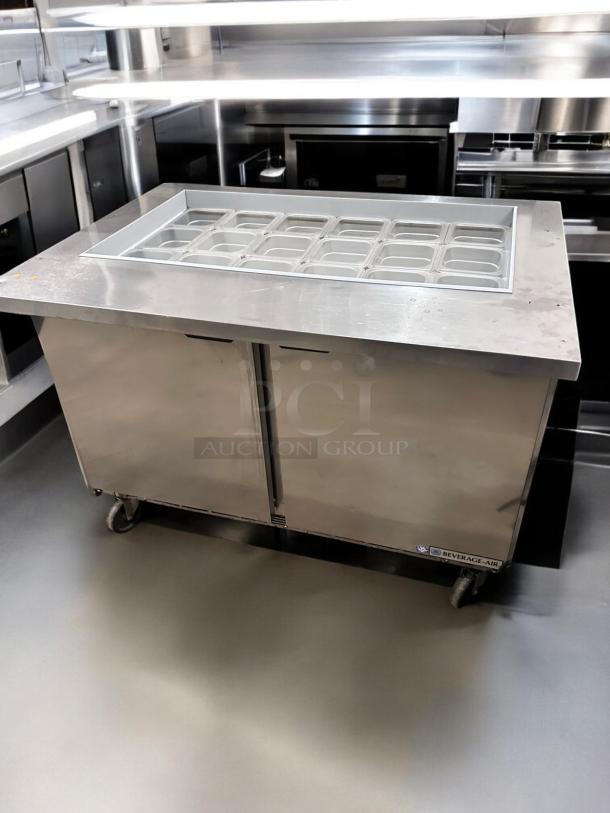 Excellent Condition Beverage-Air SPE48-18M Refrigerated Prep Table – Tested & Working! - Image 3 of 5