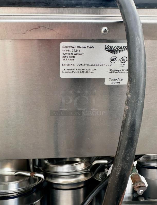 Excellent Condition Vollrath ServeWell 5-Well Steam Table – Tested & Working! - Image 10 of 10