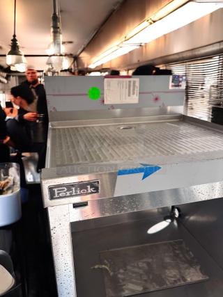 Excellent Condition Perlick Commercial Stainless Steel Drainboard with Underbar Cabinet – Tested & Working!