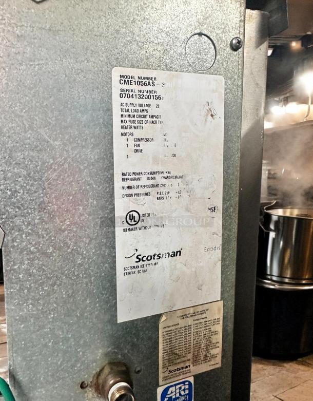 Excellent Condition Scotsman CME1056AS-3 Commercial Ice Machine with Ice Bin – Tested & Working! - Image 6 of 7