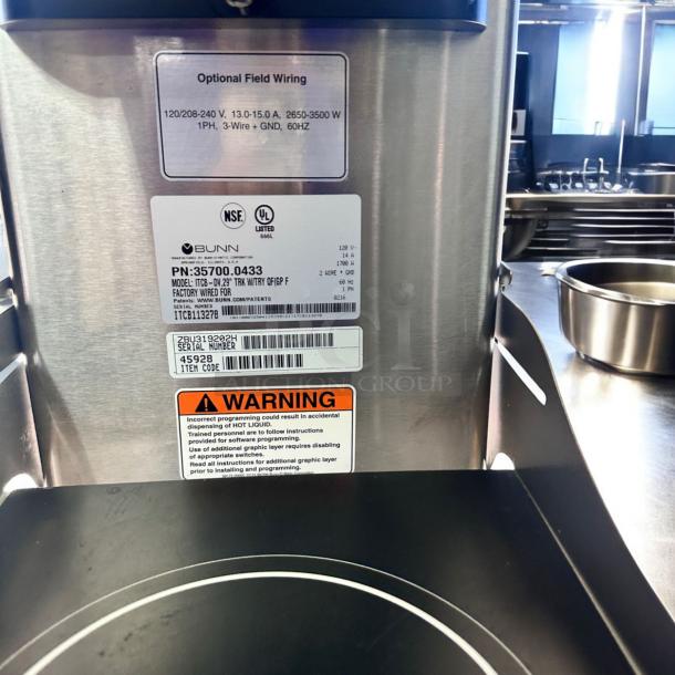 Excellent Condition Bunn Infusion Series Tea & Coffee Brewer – 120V – Tested & Working! - Image 5 of 6