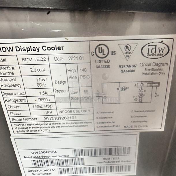 Excellent Condition IDW RCM TEQ2 Display Cooler – 115V – Tested & Working! - Image 8 of 8