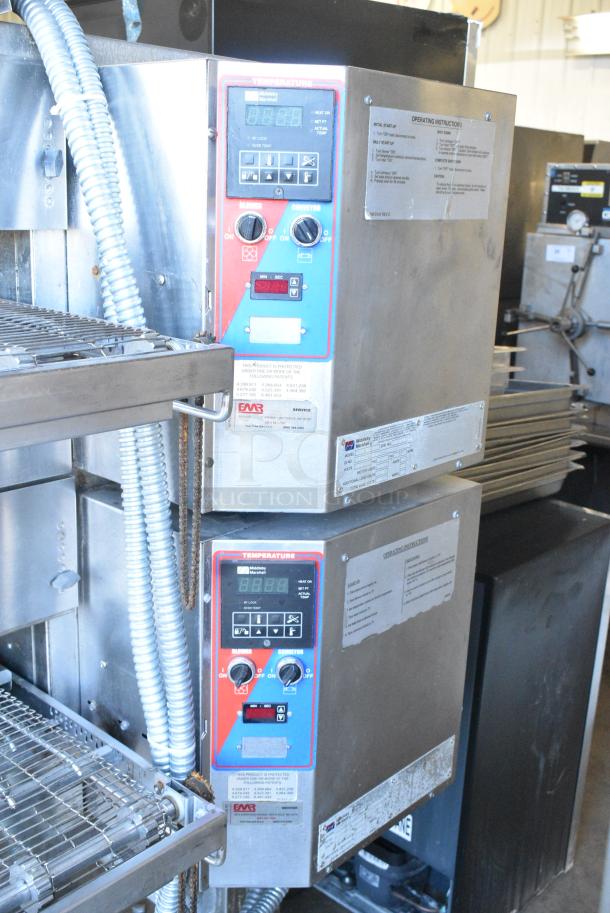 2 Middleby Marshall PS536R Stainless Steel Commercial Electric Powered Conveyor Pizza Ovens on Commercial Casters. 208/240 Volts, 3 Phase. 2 Times Your Bid! - Image 5 of 11