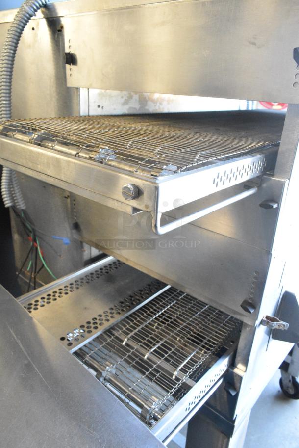 2 Middleby Marshall PS536R Stainless Steel Commercial Electric Powered Conveyor Pizza Ovens on Commercial Casters. 208/240 Volts, 3 Phase. 2 Times Your Bid! - Image 7 of 11