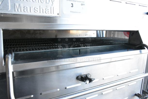 2 Middleby Marshall PS536R Stainless Steel Commercial Electric Powered Conveyor Pizza Ovens on Commercial Casters. 208/240 Volts, 3 Phase. 2 Times Your Bid! - Image 8 of 11